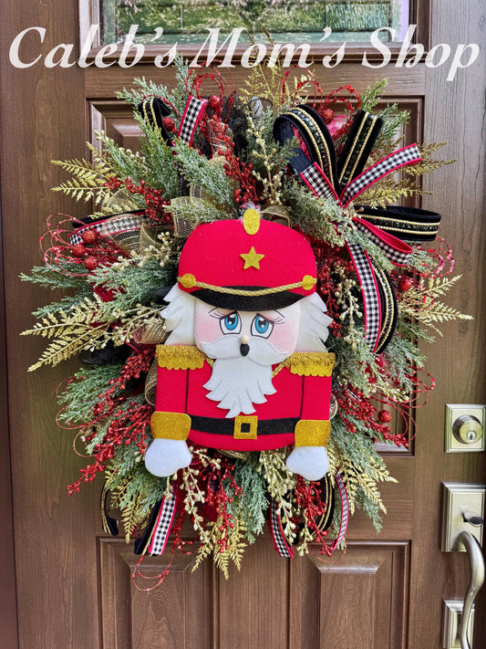 Elegant Christmas Nutcracker Wreath
