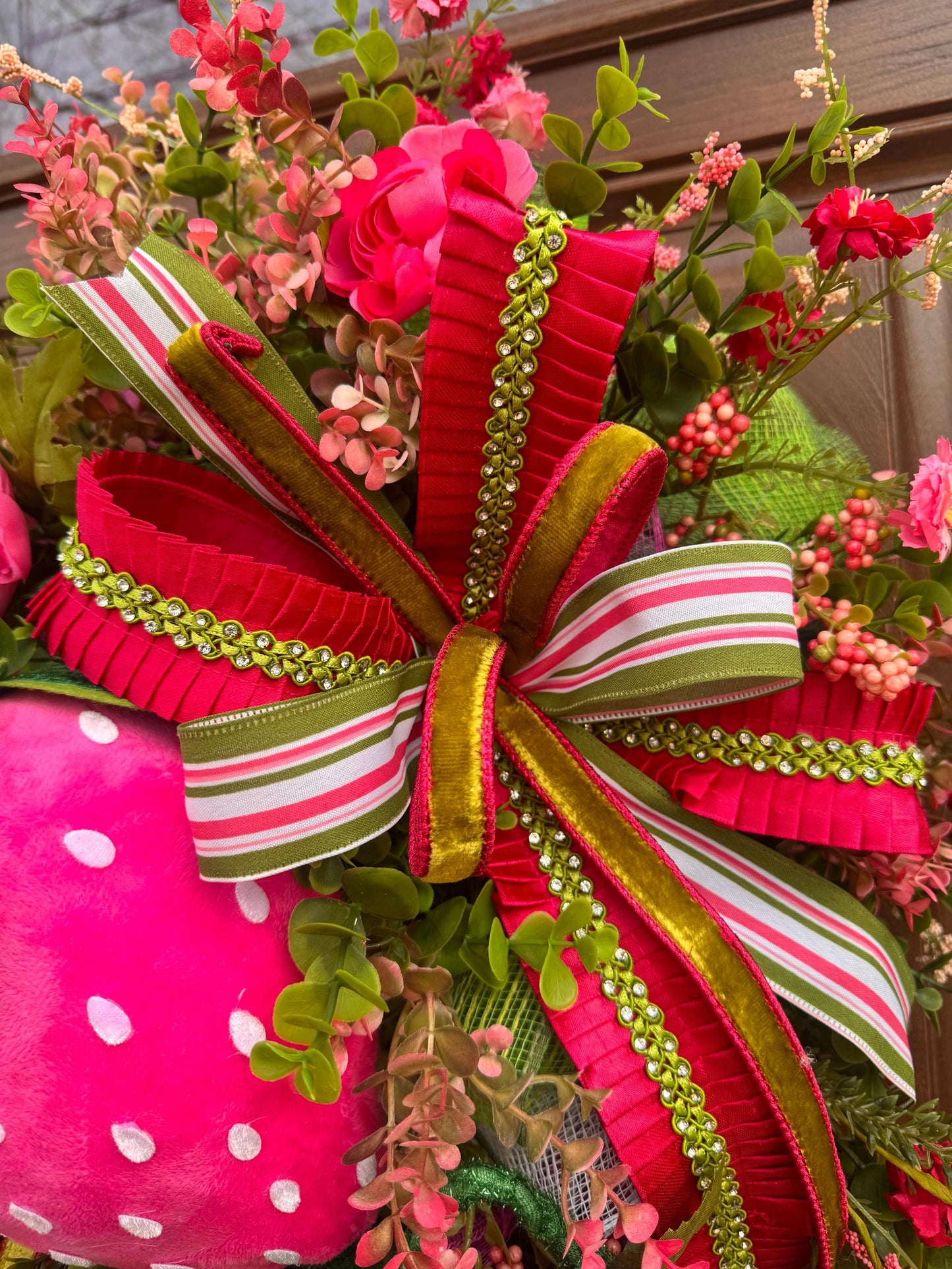 Summer Berry Swag Wreath for Front Door | Fruit-Inspired Porch Decor