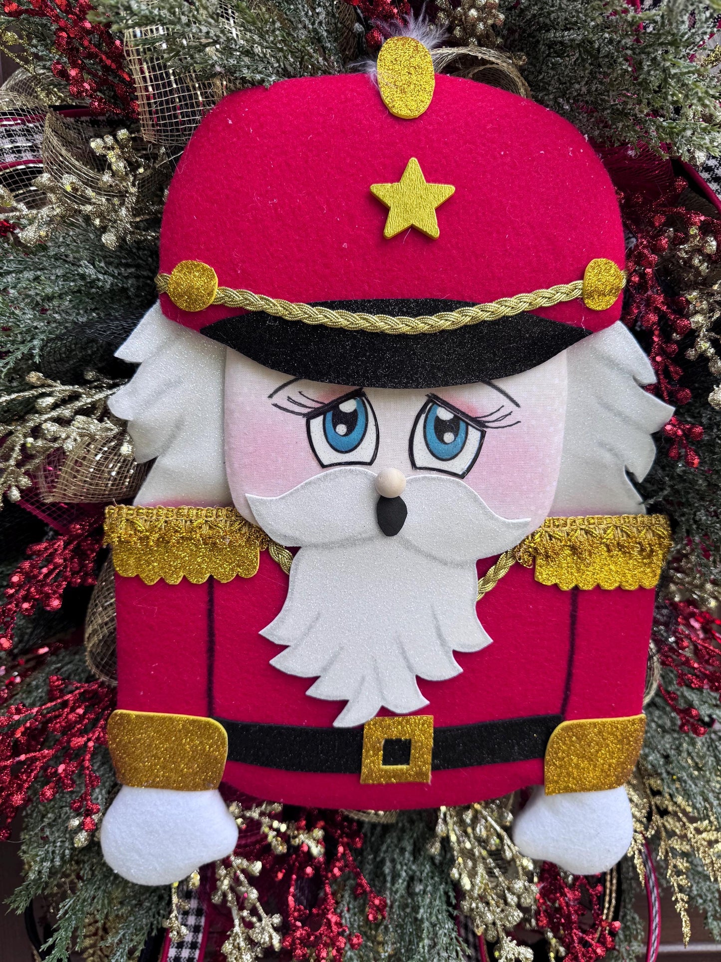 Elegant Christmas Nutcracker Wreath