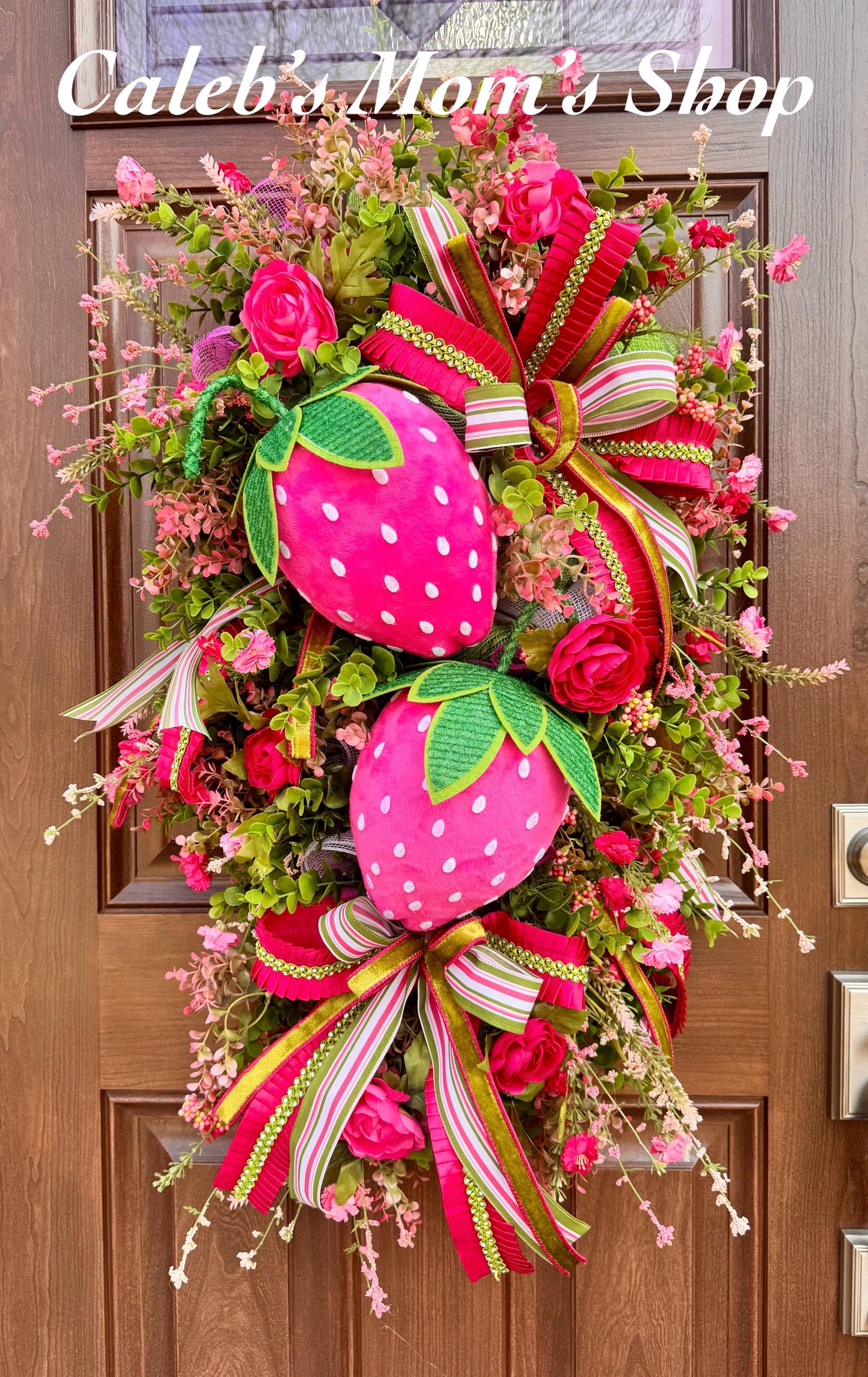 Summer Berry Swag Wreath for Front Door | Fruit-Inspired Porch Decor
