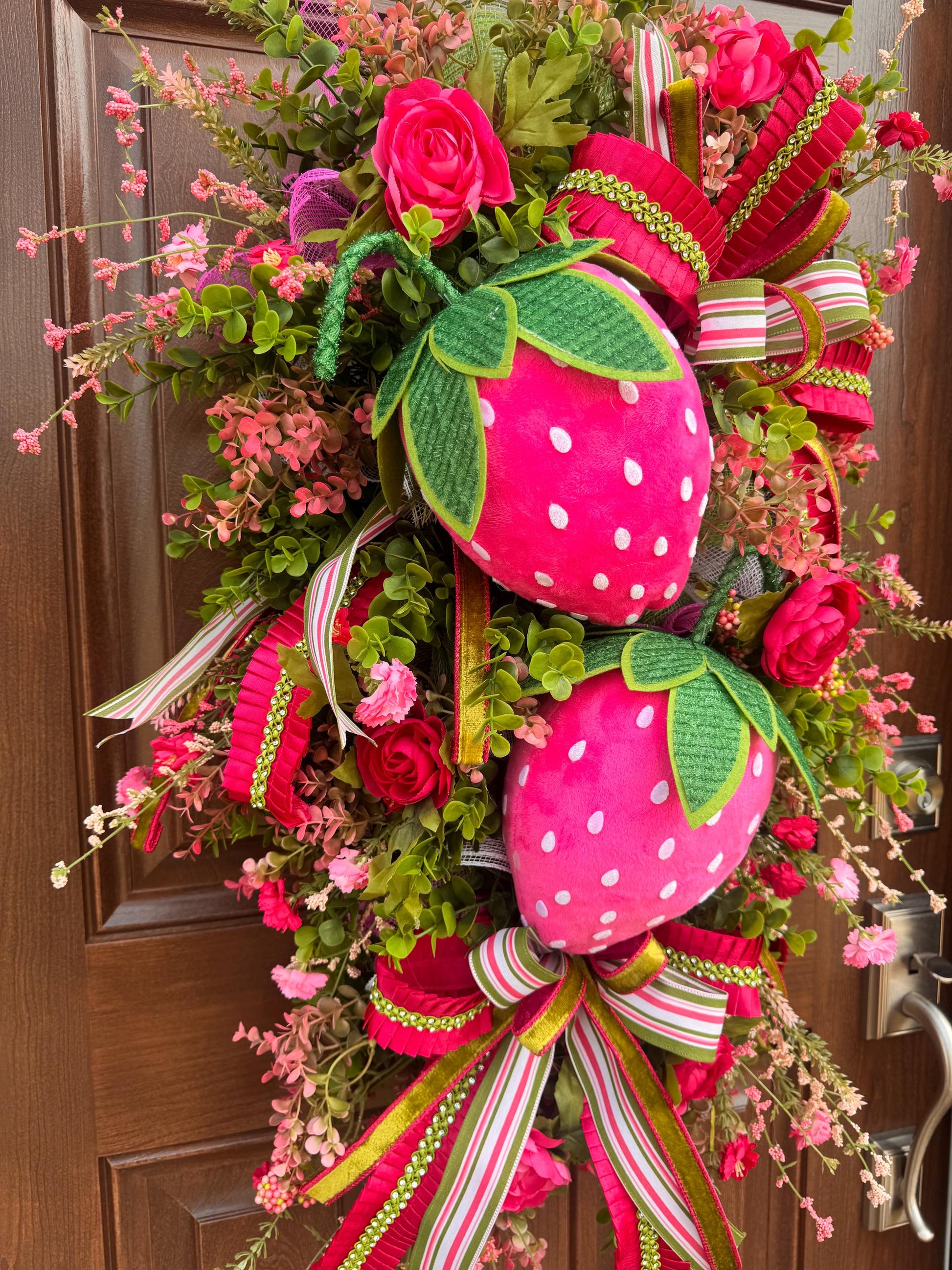 Summer Berry Swag Wreath for Front Door | Fruit-Inspired Porch Decor