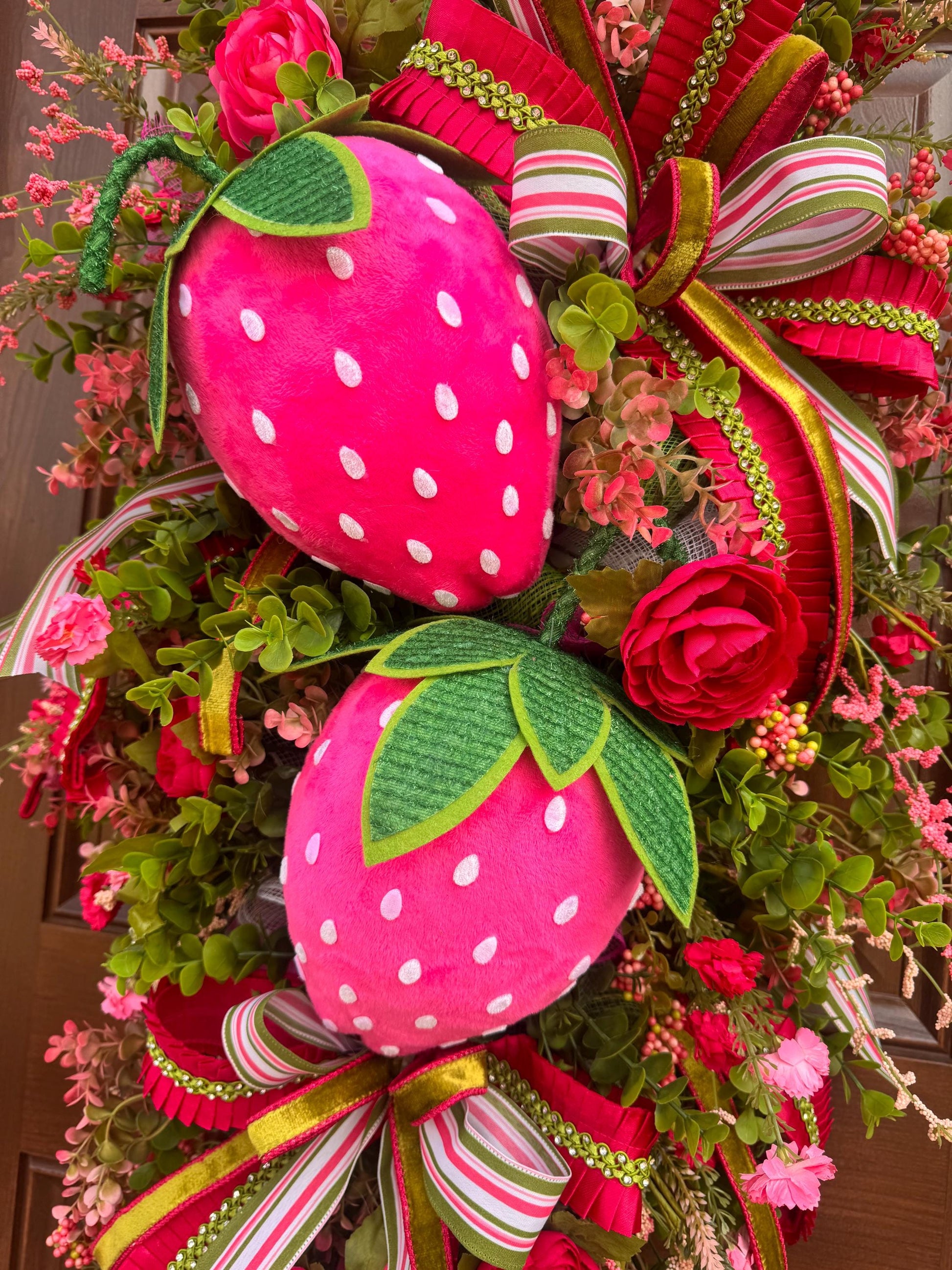 Summer Berry Swag Wreath for Front Door | Fruit-Inspired Porch Decor