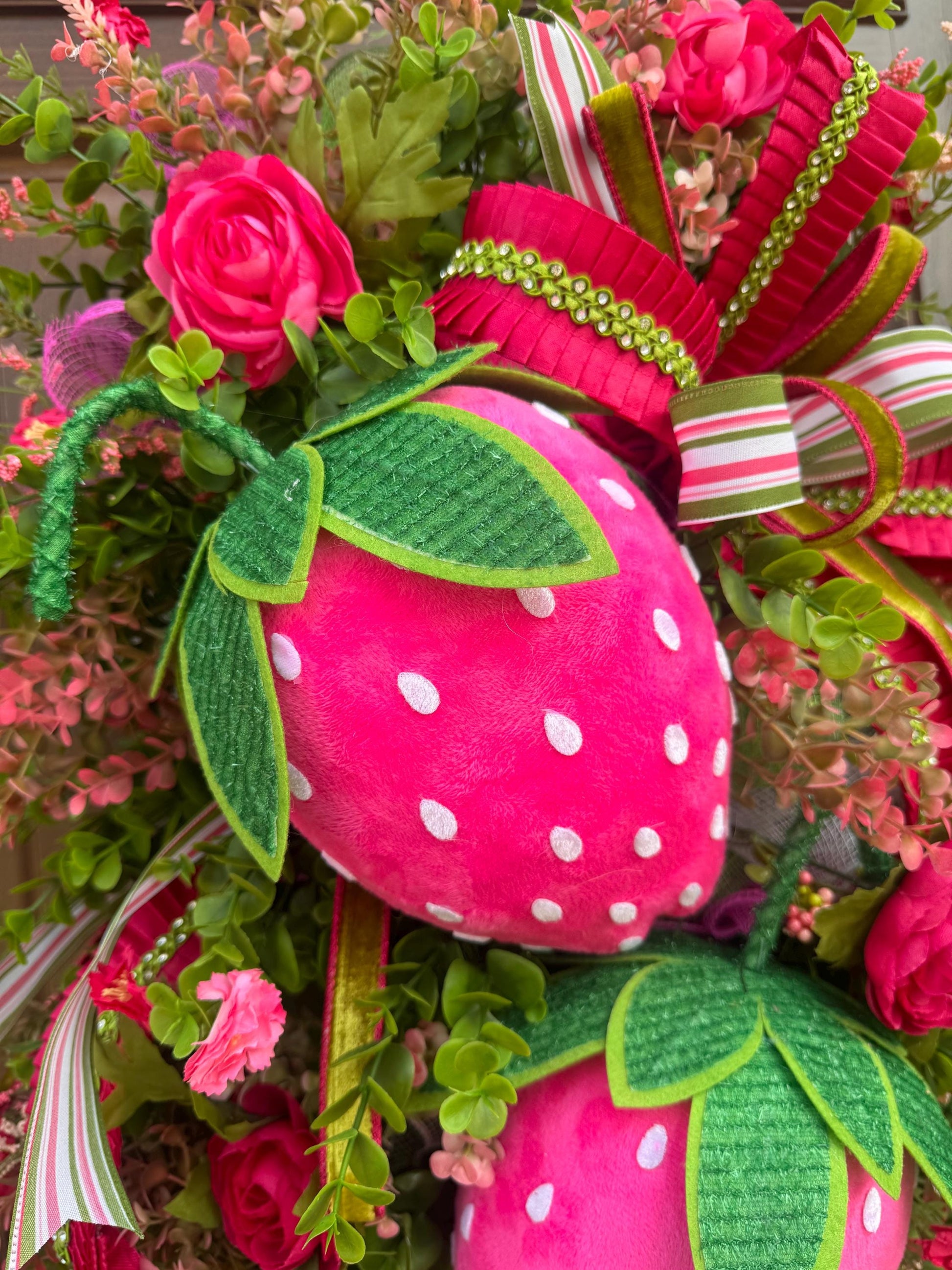 Summer Berry Swag Wreath for Front Door | Fruit-Inspired Porch Decor