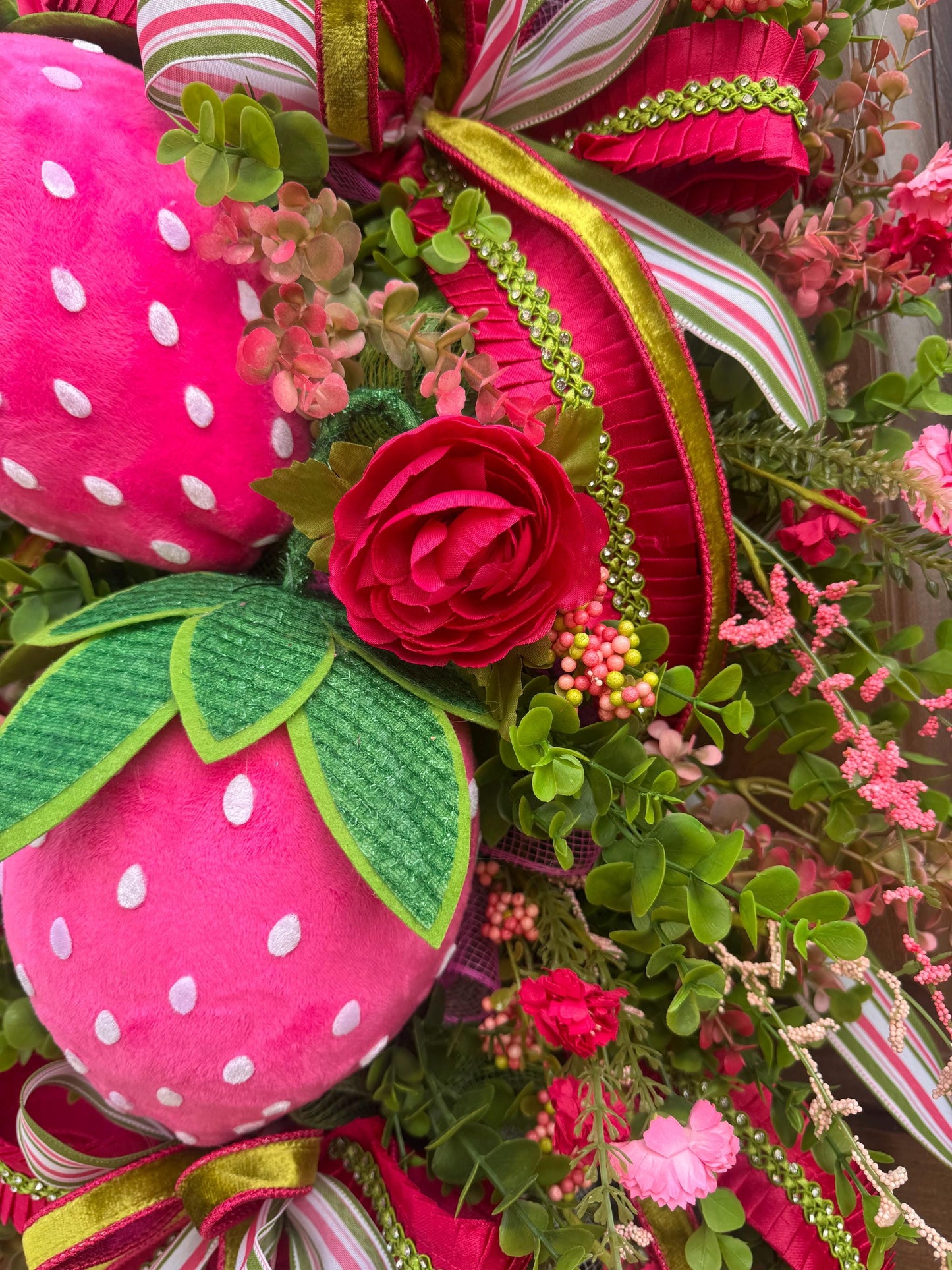 Summer Berry Swag Wreath for Front Door | Fruit-Inspired Porch Decor