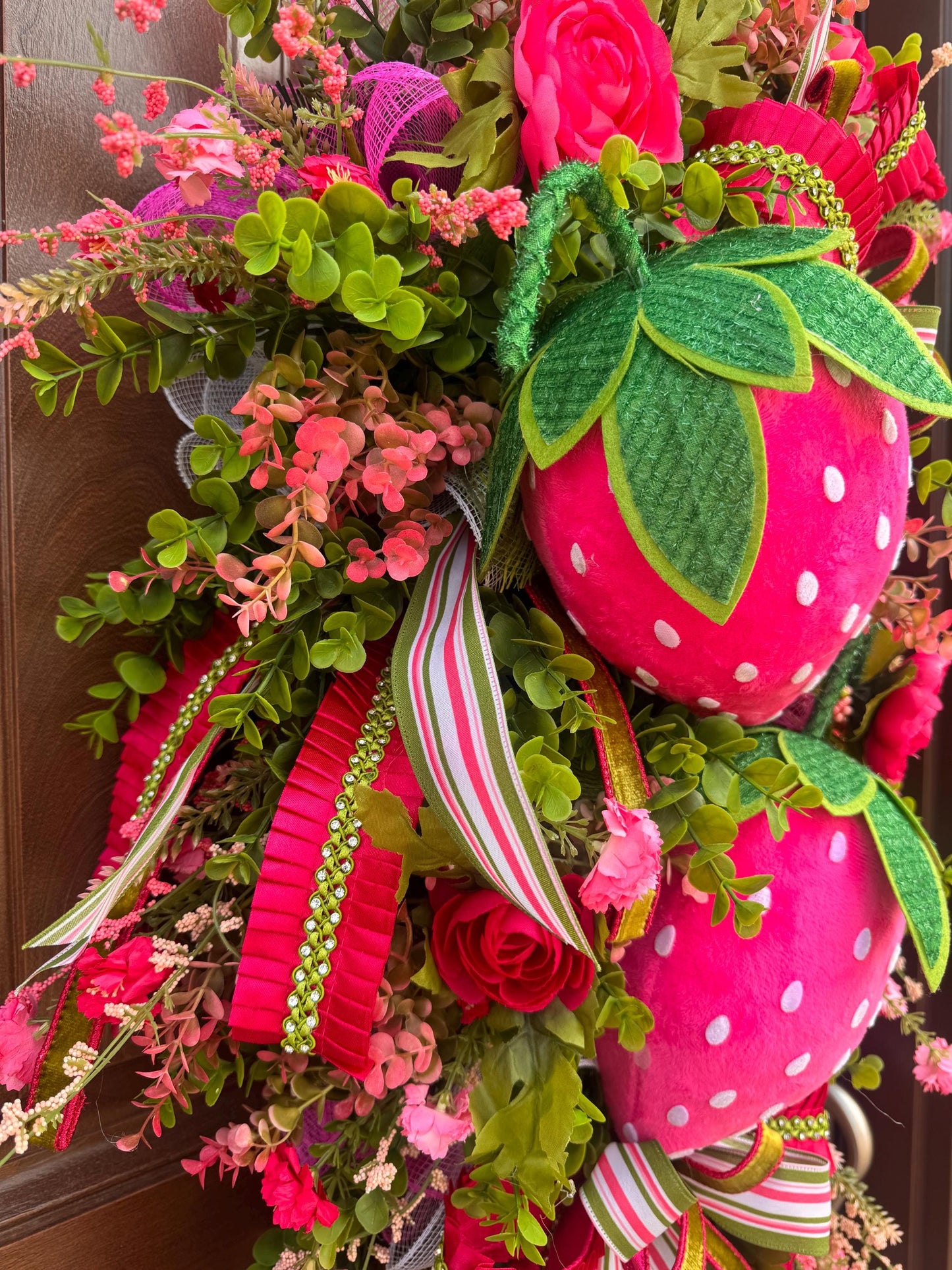 Summer Berry Swag Wreath for Front Door | Fruit-Inspired Porch Decor