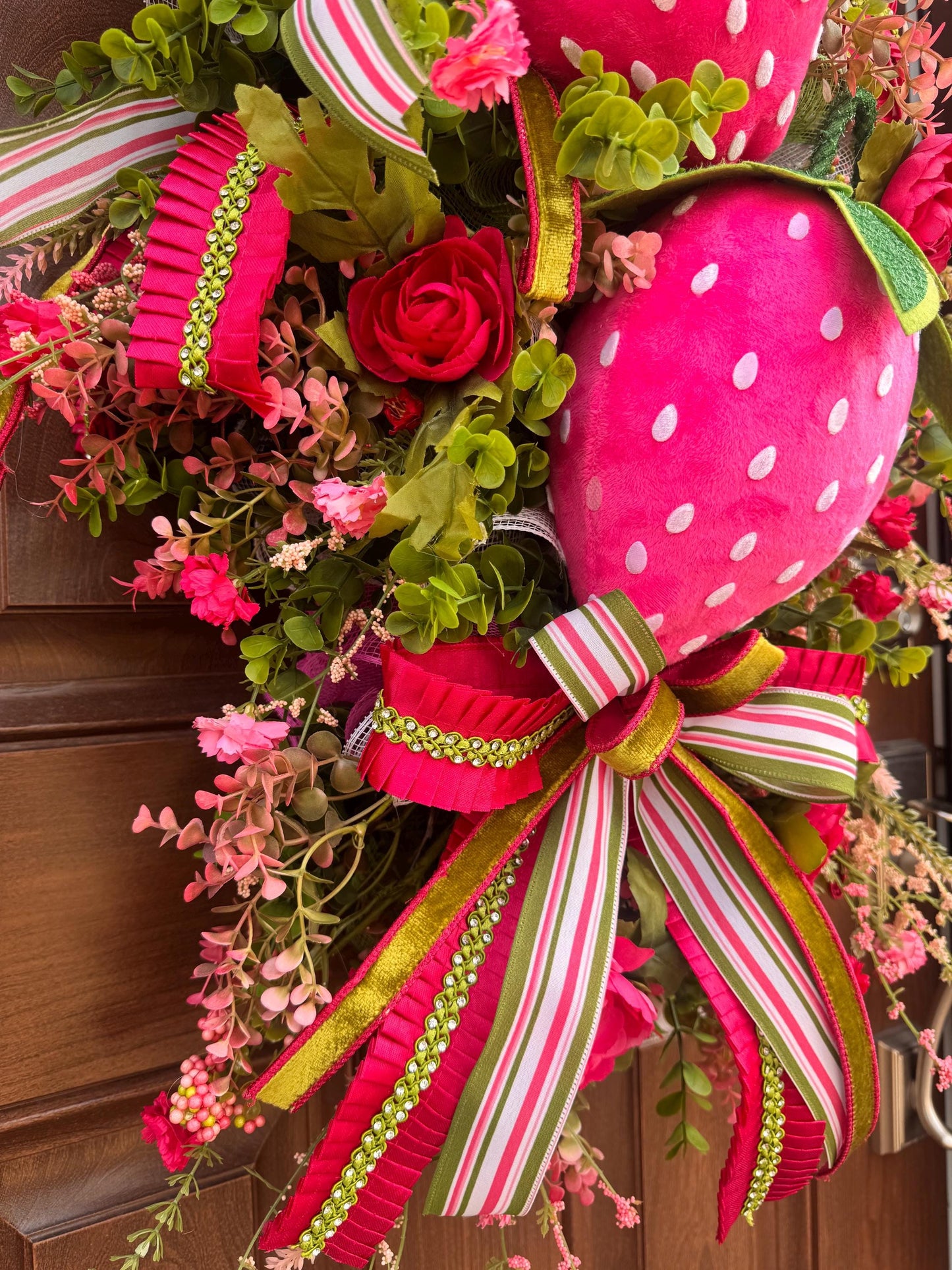 Summer Berry Swag Wreath for Front Door | Fruit-Inspired Porch Decor