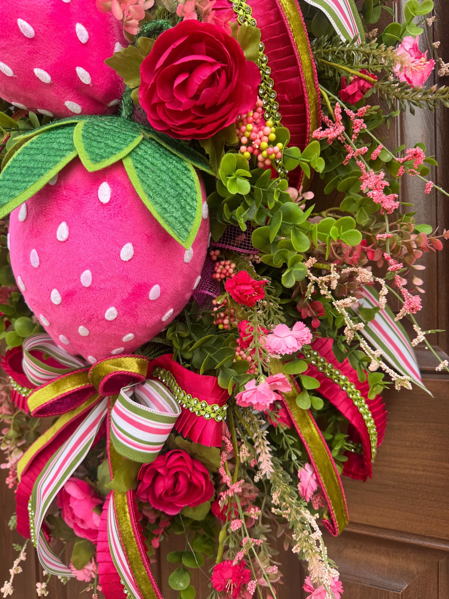Summer Berry Swag Wreath for Front Door | Fruit-Inspired Porch Decor