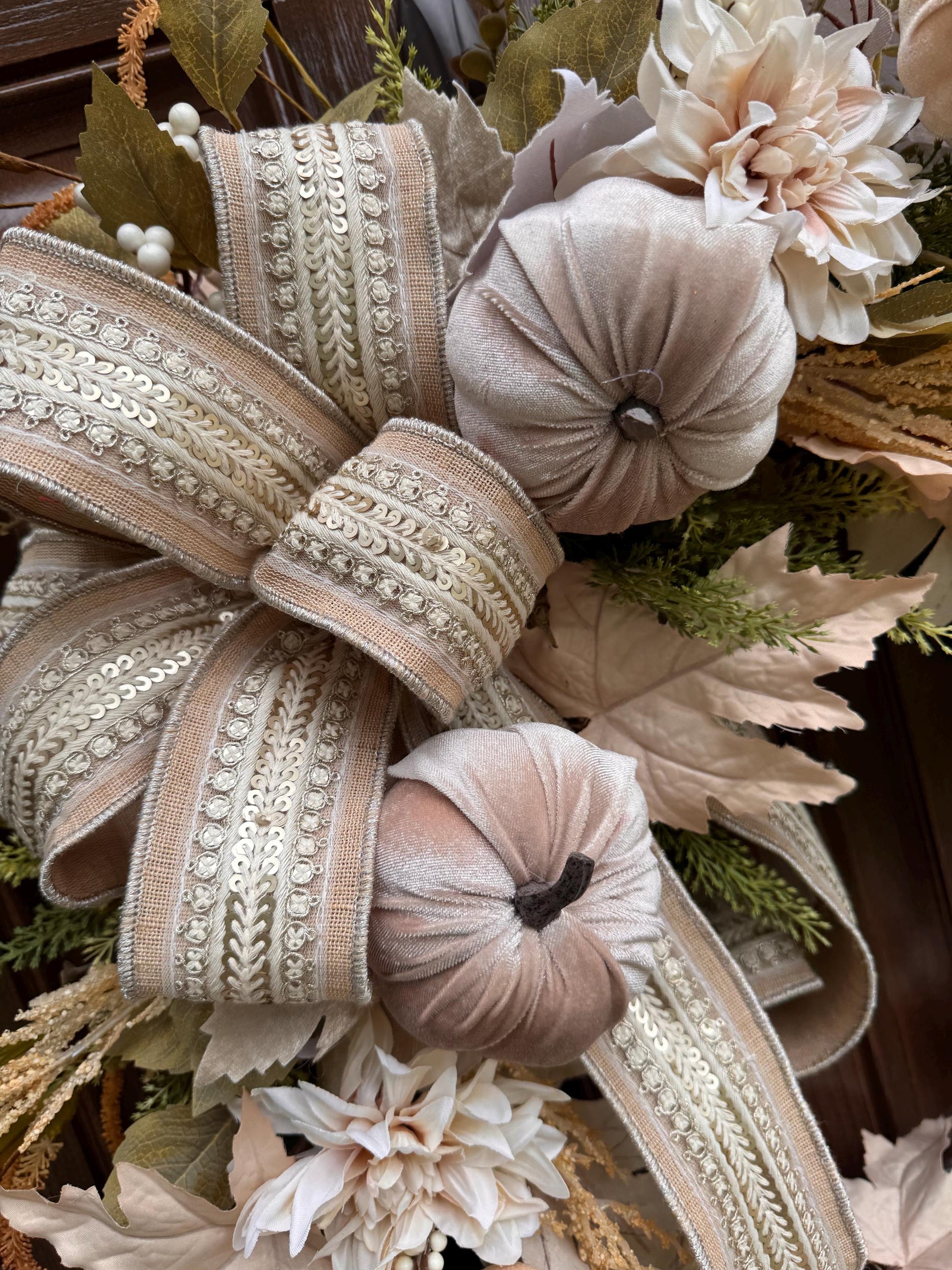 Neutral Fall Pumpkin Grapevine Wreath, Elegant Autumn Front Door Decor, Cream Pumpkin Wreath, Neutral Fall Door Hanger, Fall Farmhouse Decor