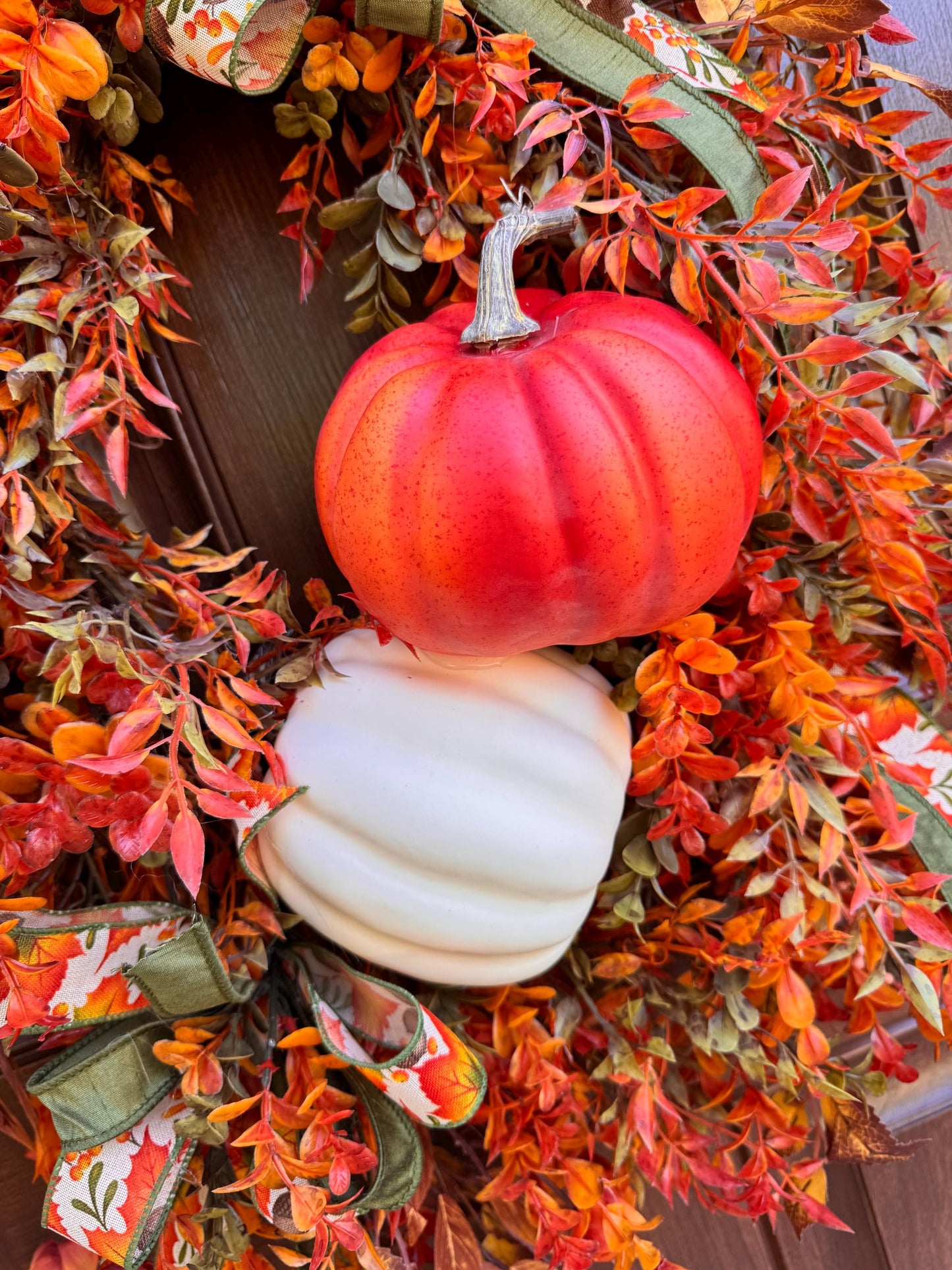 Fall Pumpkin Grapevine Wreath, Autumn Front Door Wreath, Thanksgiving Door Decor, Orange Harvest Wreath, Farmhouse Fall Decor